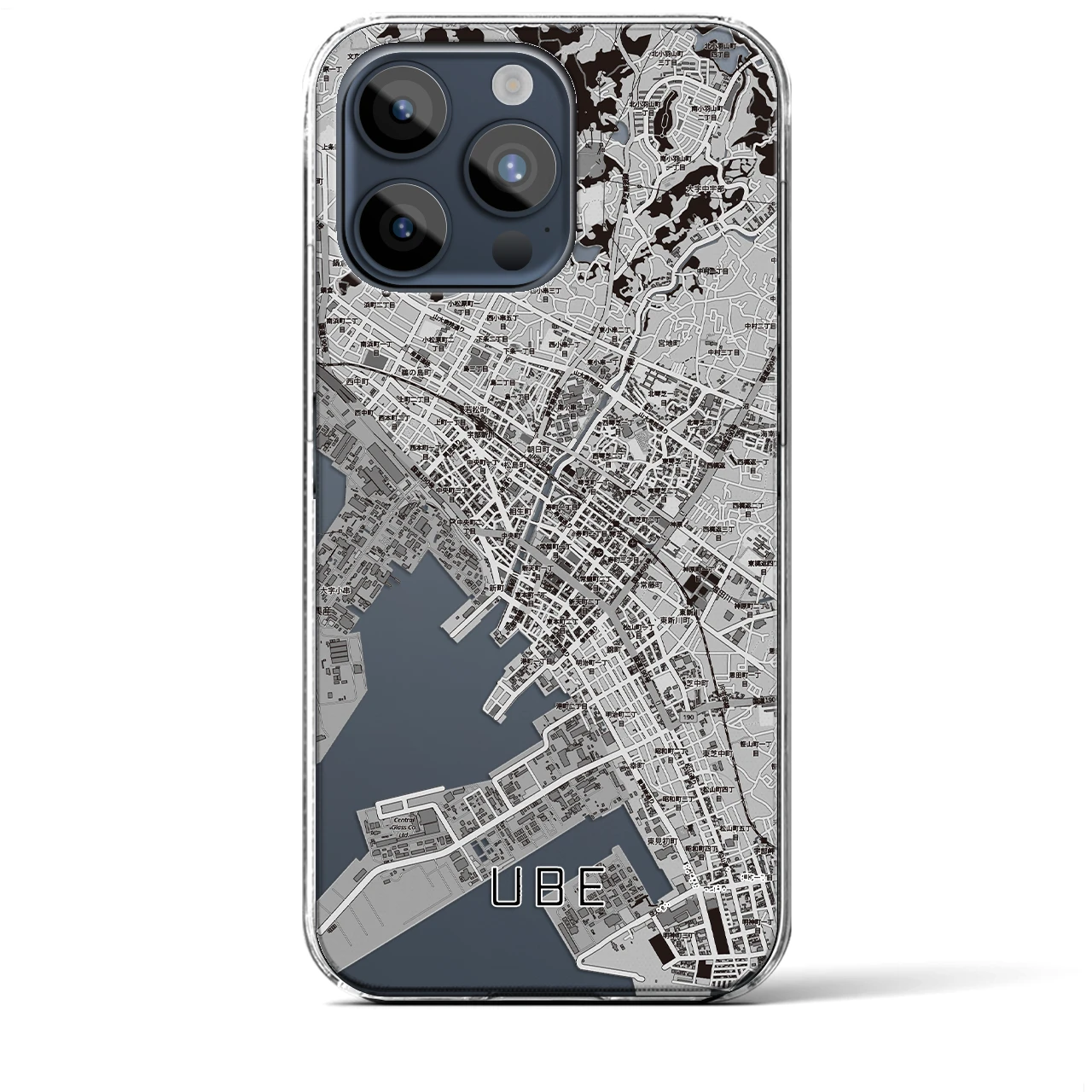 【宇部2(山口県)】地図柄iPhoneケース(クリアタイプ)