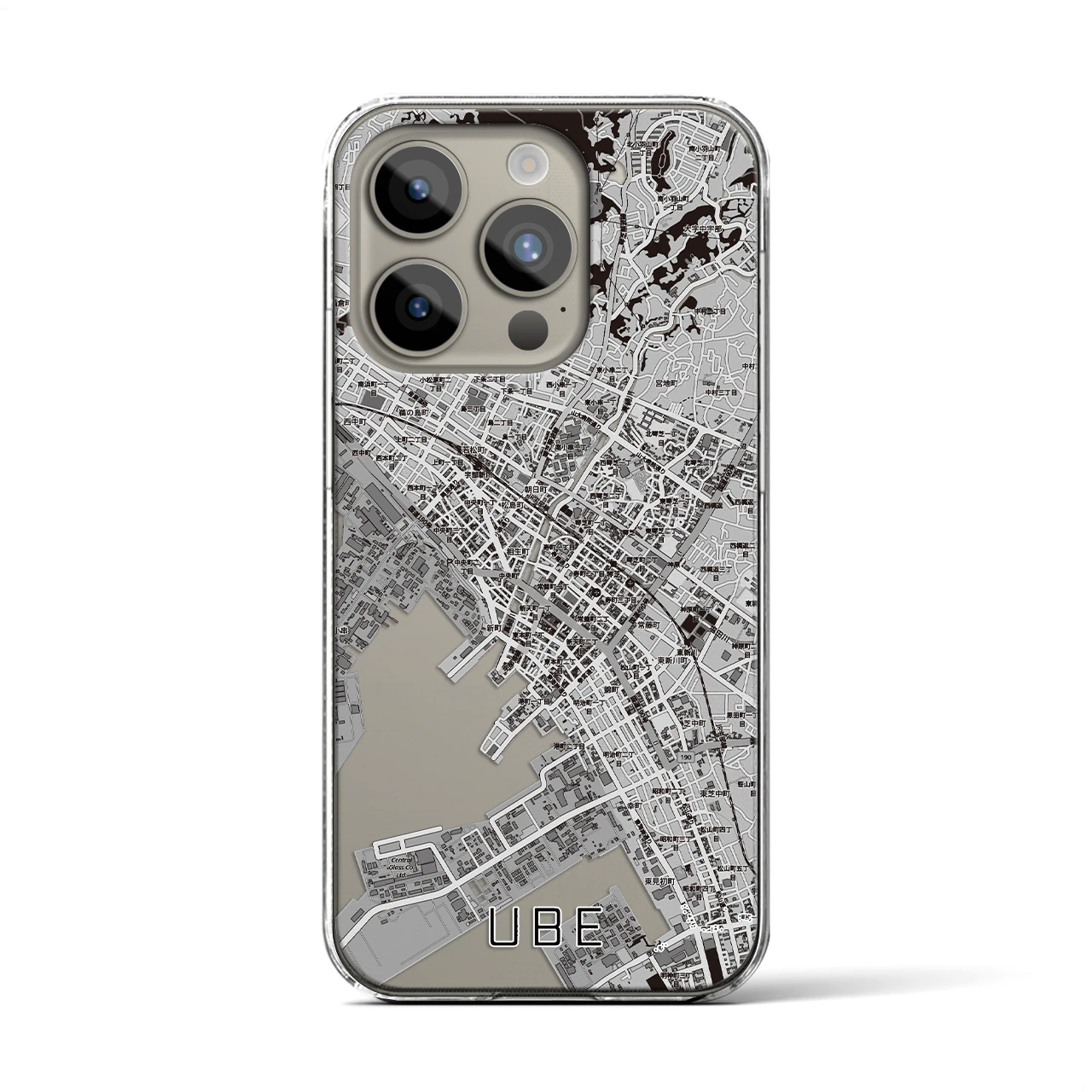 【宇部2(山口県)】地図柄iPhoneケース(クリアタイプ)