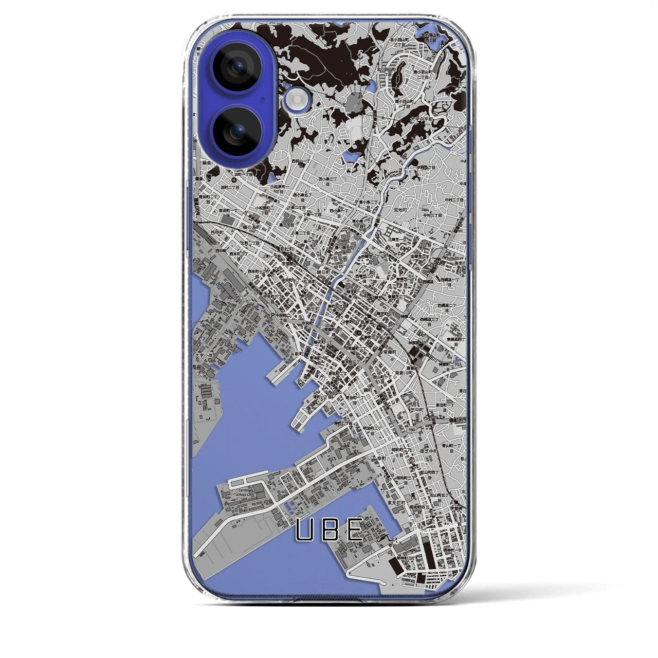 【宇部2(山口県)】地図柄iPhoneケース(クリアタイプ)