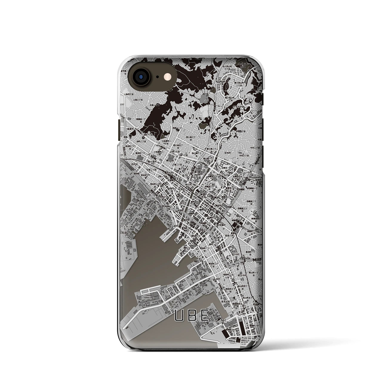 【宇部2(山口県)】地図柄iPhoneケース(クリアタイプ)