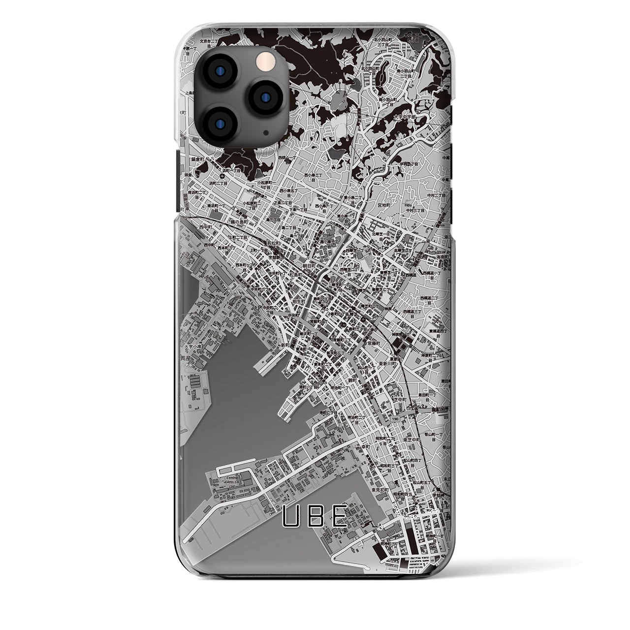 【宇部2(山口県)】地図柄iPhoneケース(クリアタイプ)