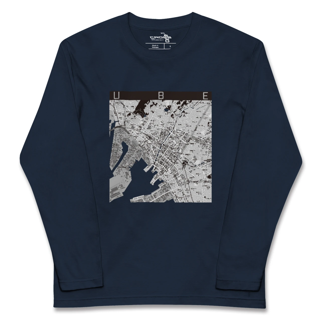 【宇部2(山口県)】地図柄ロングスリーブTシャツ