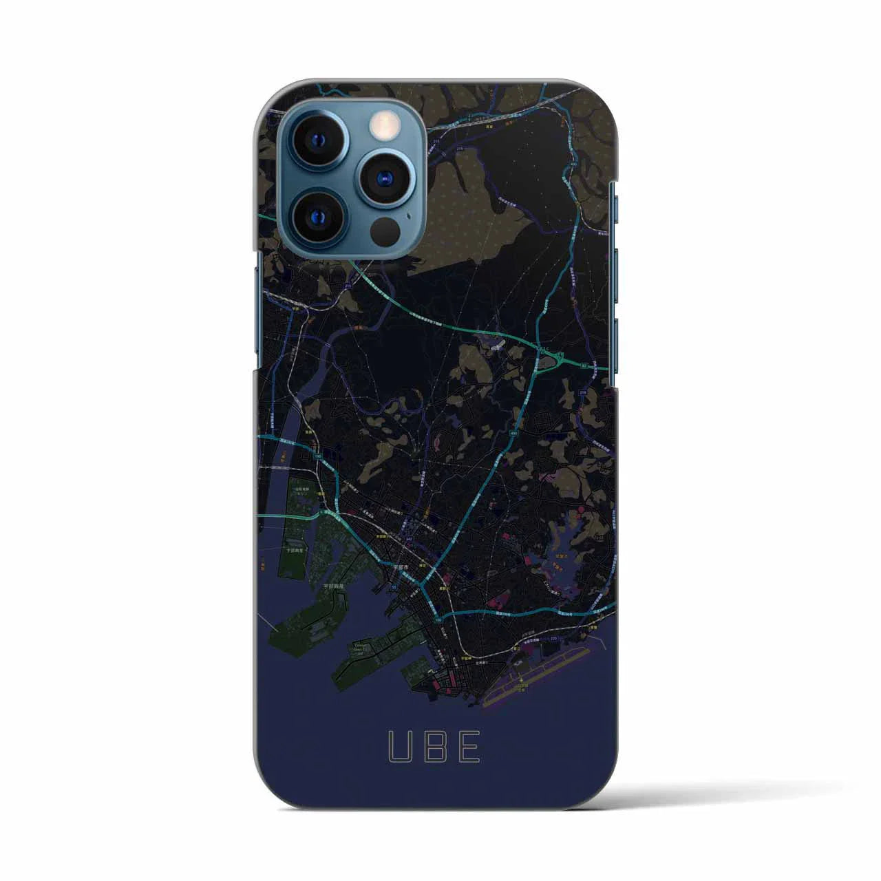 【宇部(山口県)】地図柄iPhoneケース(バックカバータイプ)