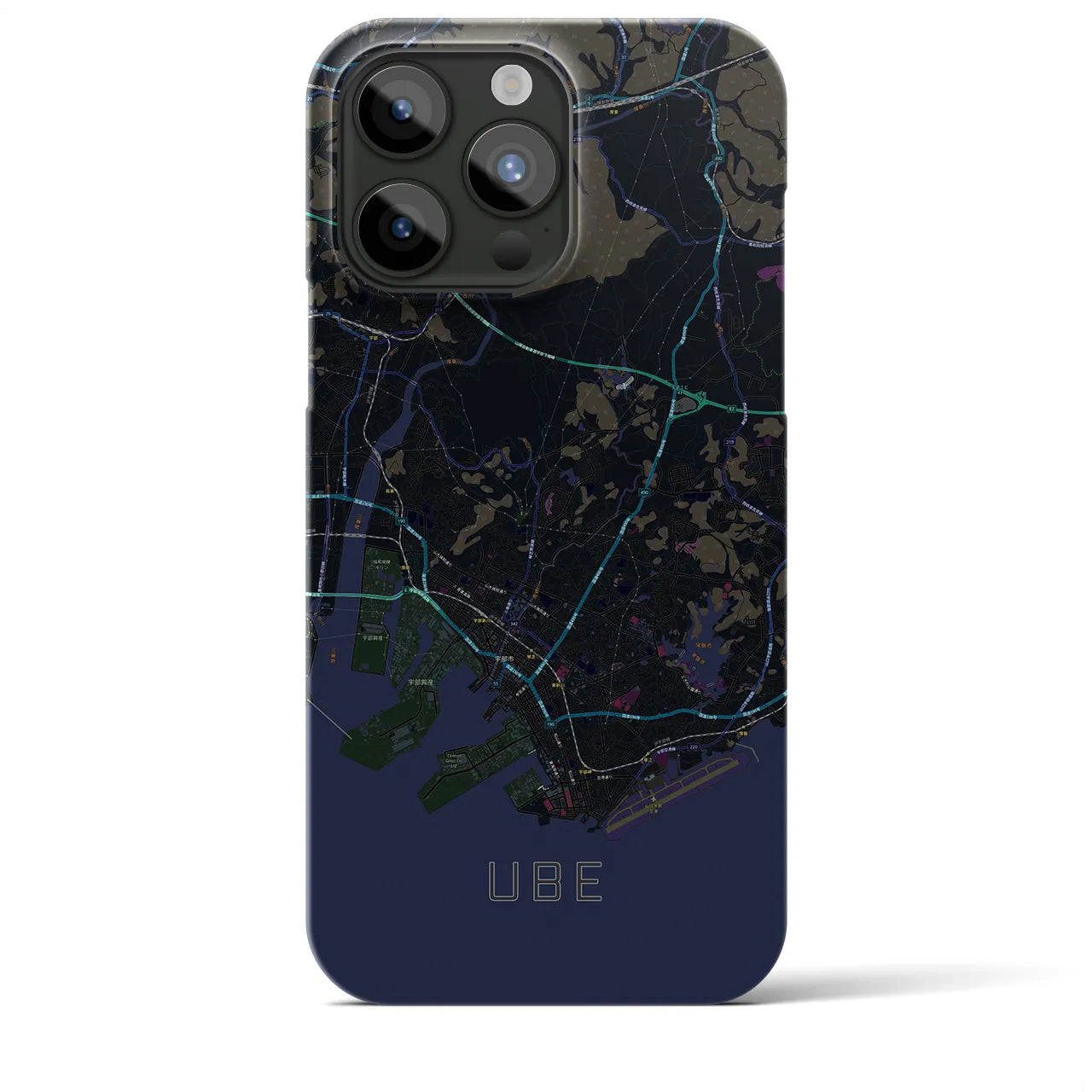 【宇部(山口県)】地図柄iPhoneケース(バックカバータイプ)