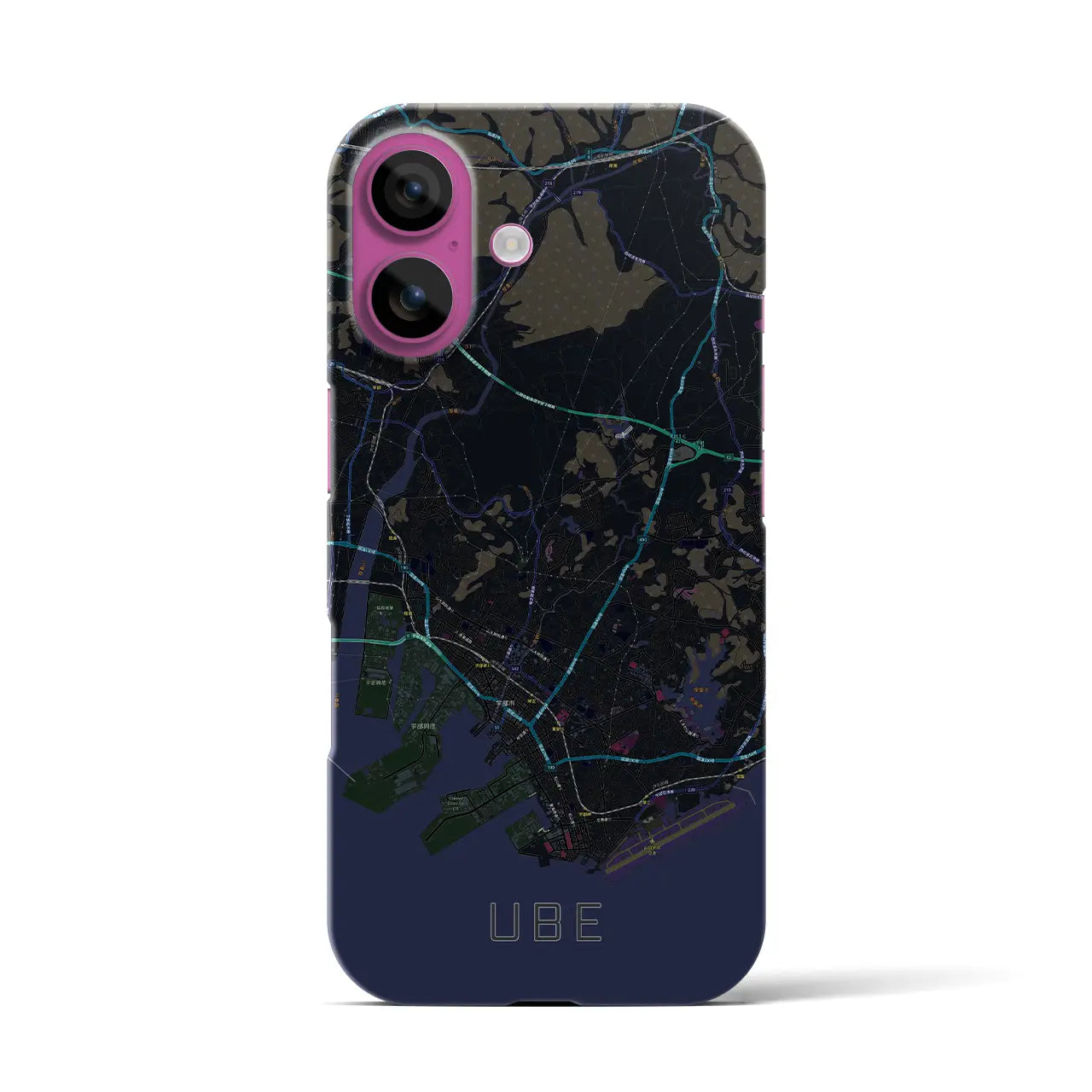 【宇部(山口県)】地図柄iPhoneケース(バックカバータイプ)