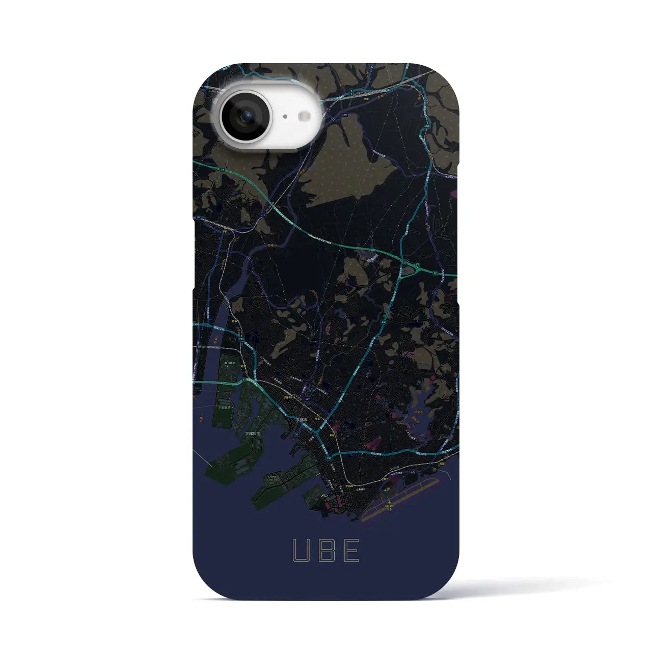 【宇部(山口県)】地図柄iPhoneケース(バックカバータイプ)