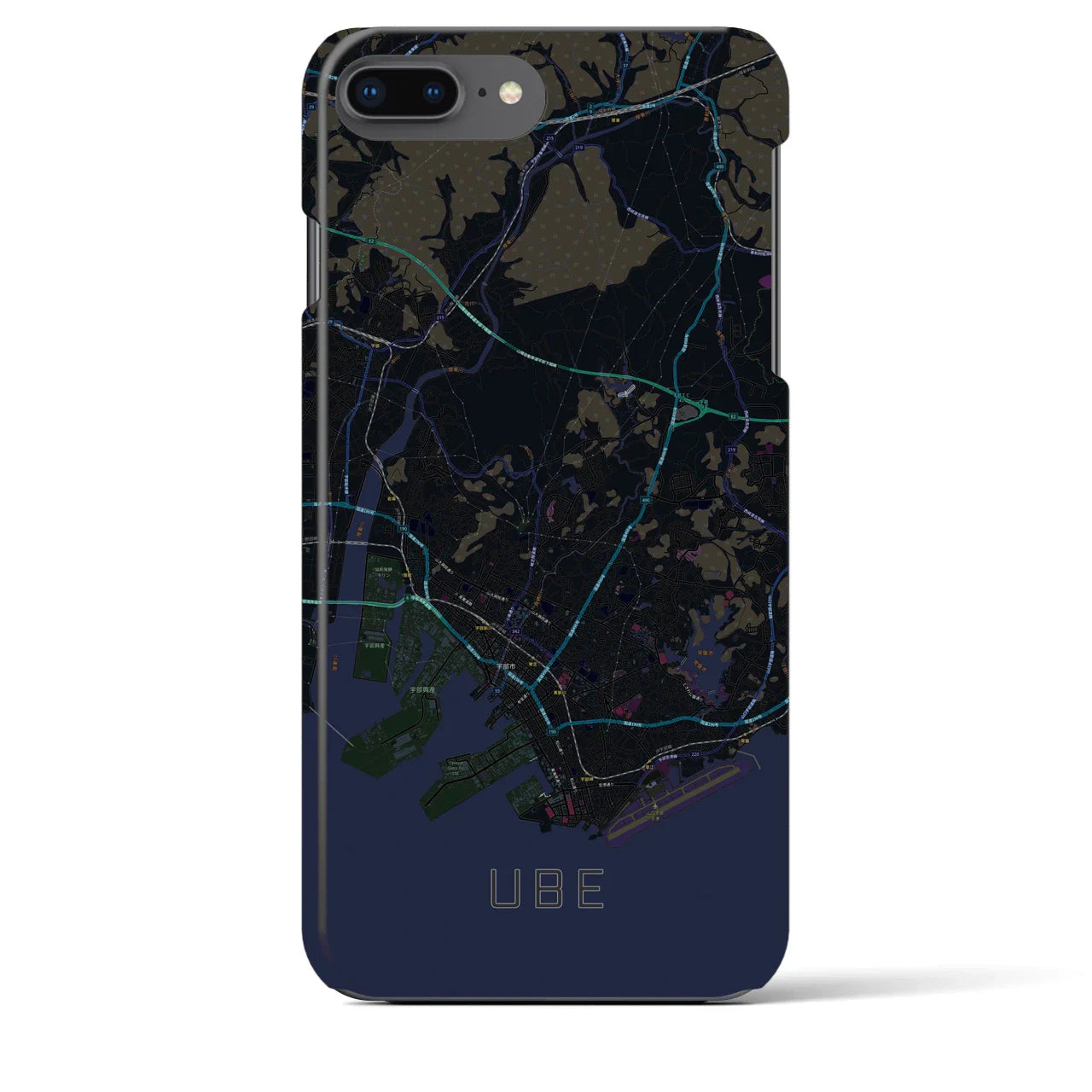 【宇部(山口県)】地図柄iPhoneケース(バックカバータイプ)