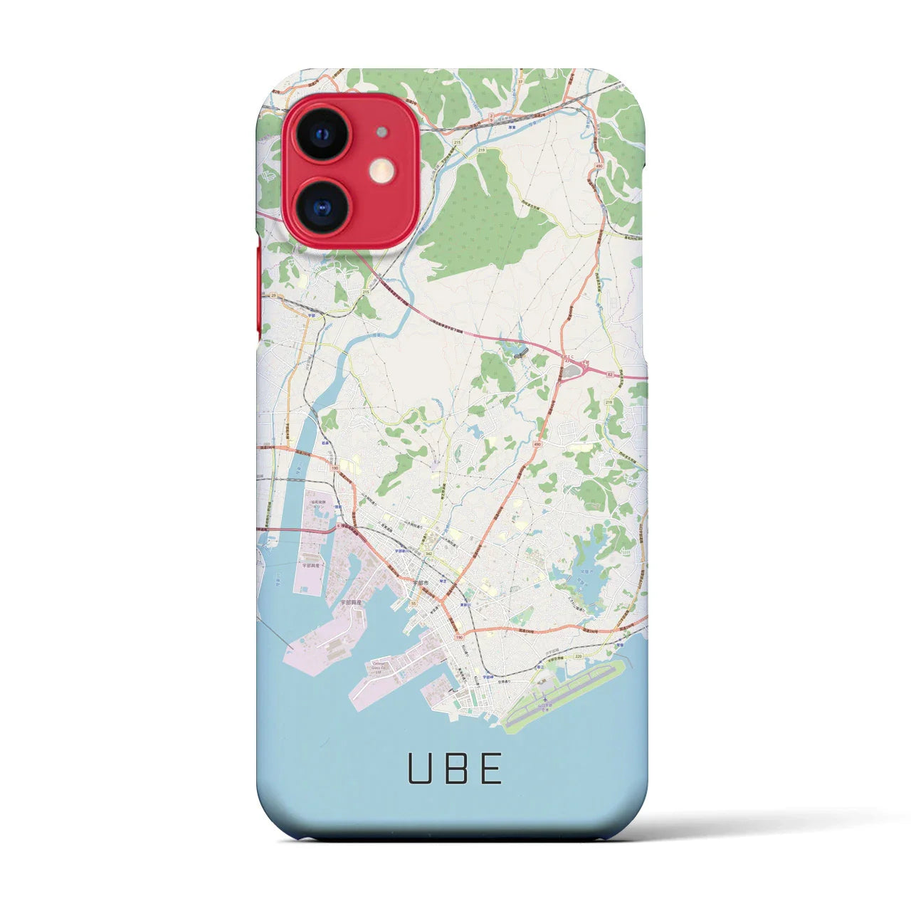 【宇部(山口県)】地図柄iPhoneケース(バックカバータイプ)