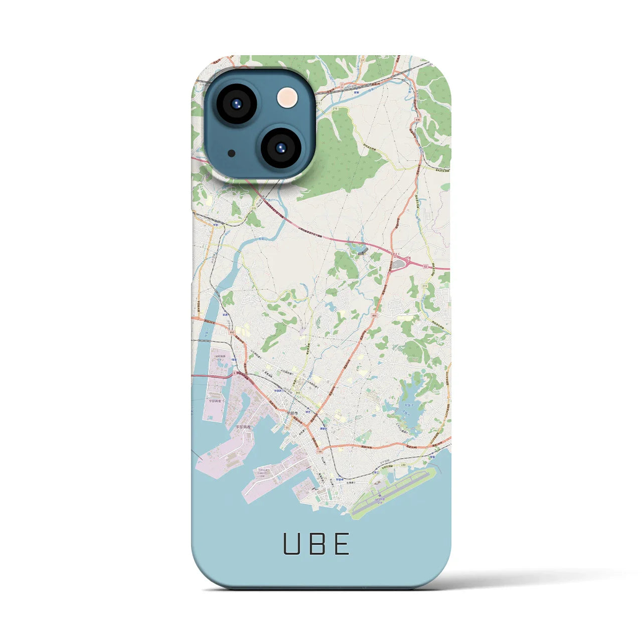 【宇部(山口県)】地図柄iPhoneケース(バックカバータイプ)