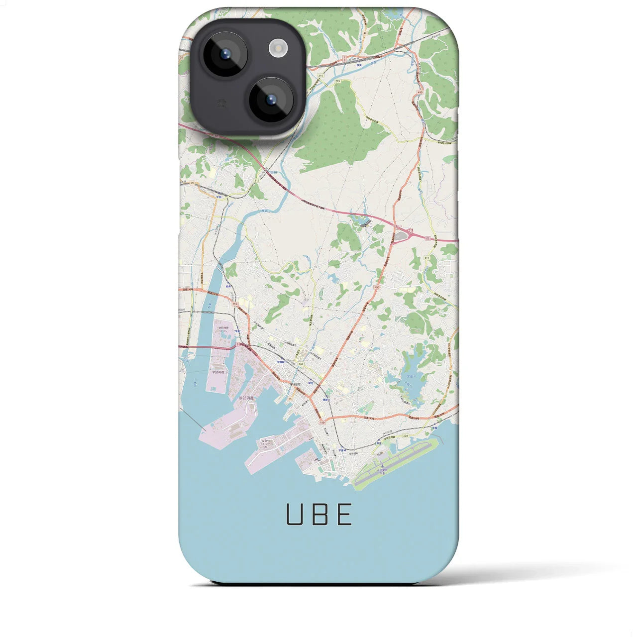 【宇部(山口県)】地図柄iPhoneケース(バックカバータイプ)