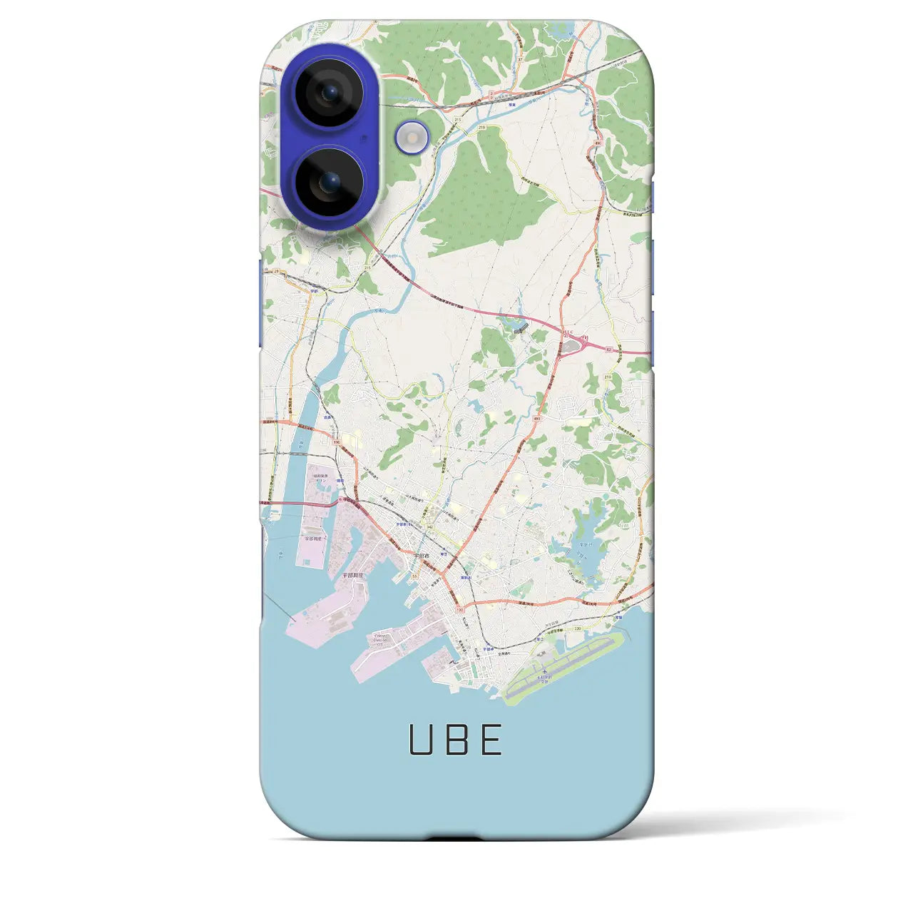 【宇部(山口県)】地図柄iPhoneケース(バックカバータイプ)ナチュラル・iPhone 16 Pro Max 用