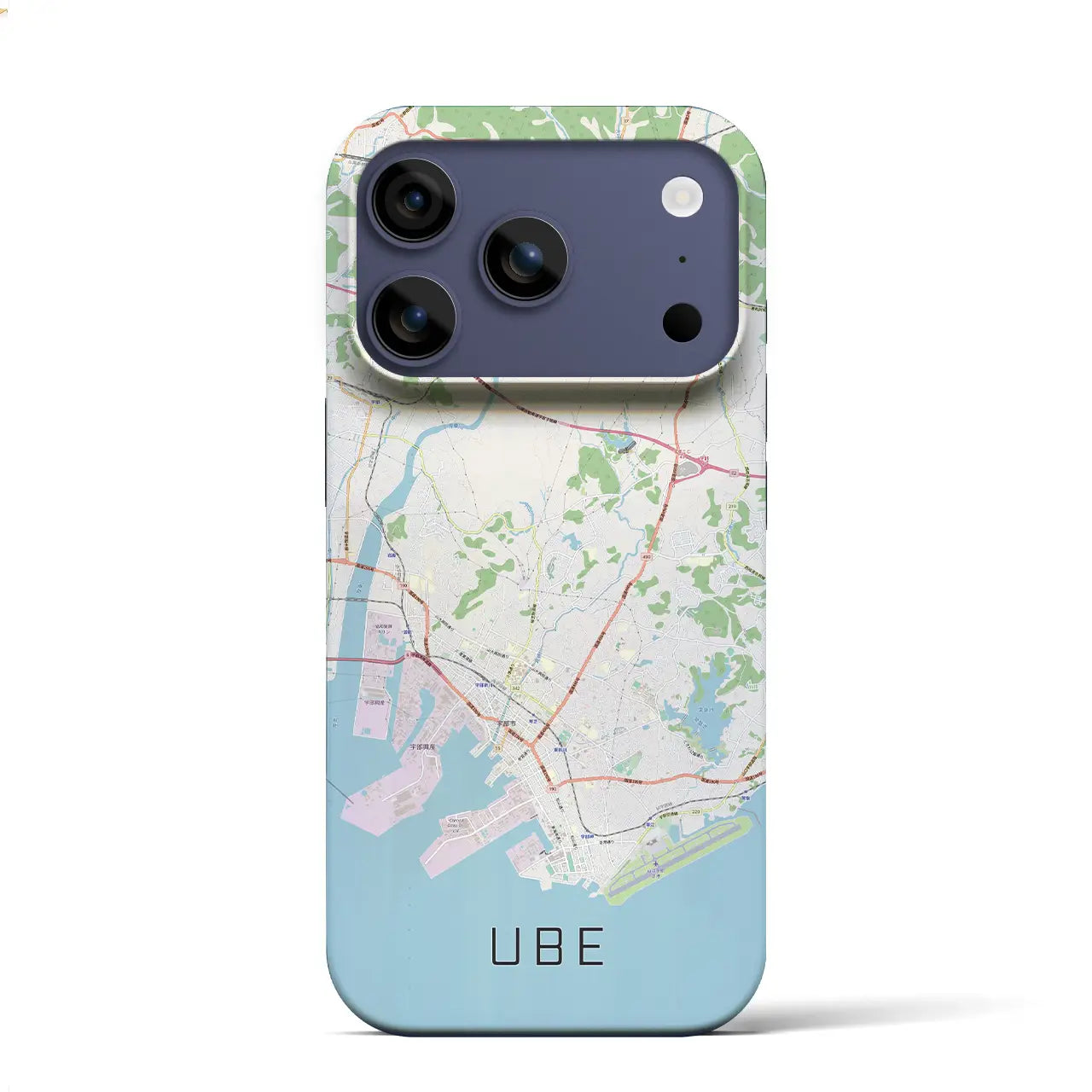 【宇部(山口県)】地図柄iPhoneケース(バックカバータイプ)ナチュラル・iPhone 17 Pro Max 用