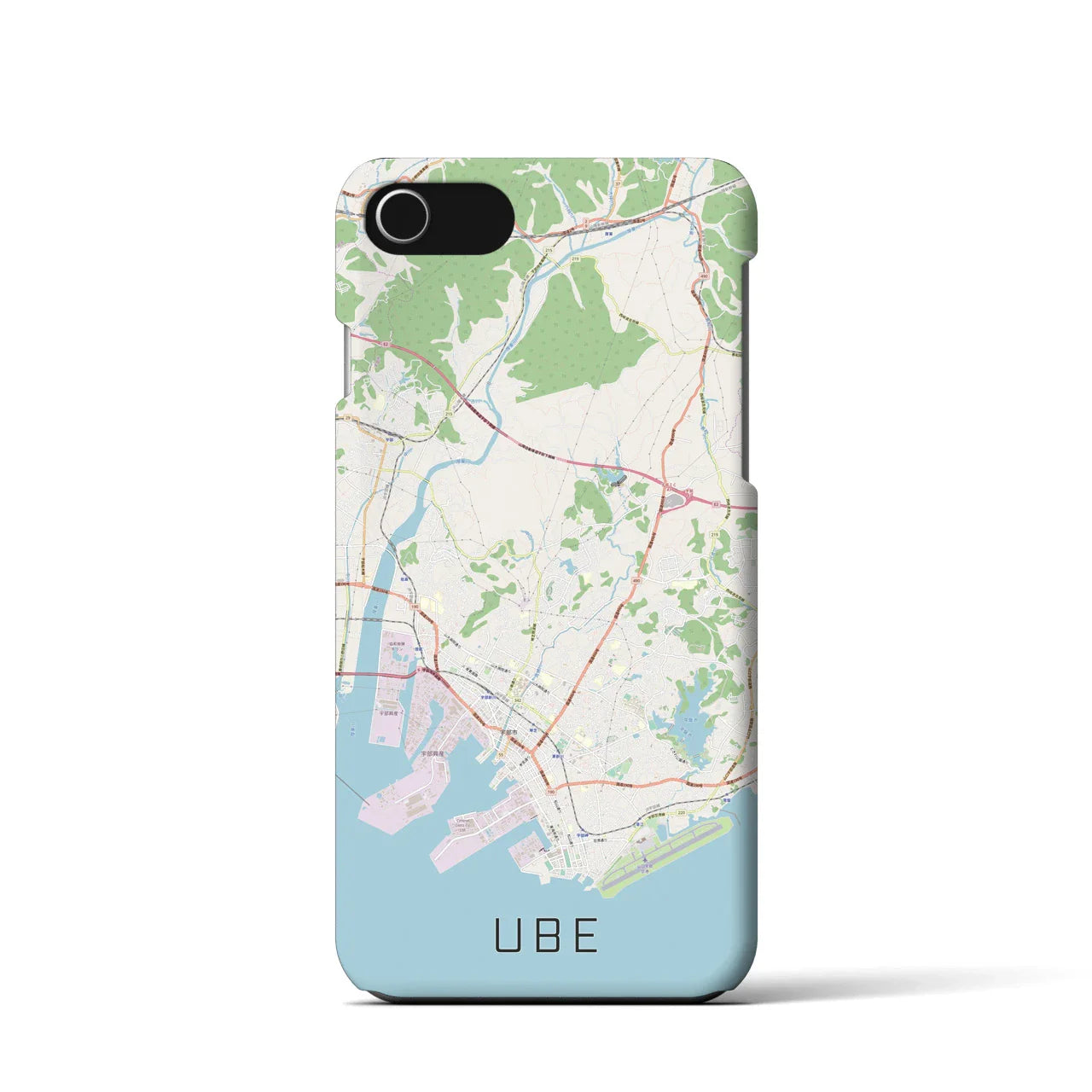 【宇部(山口県)】地図柄iPhoneケース(バックカバータイプ)