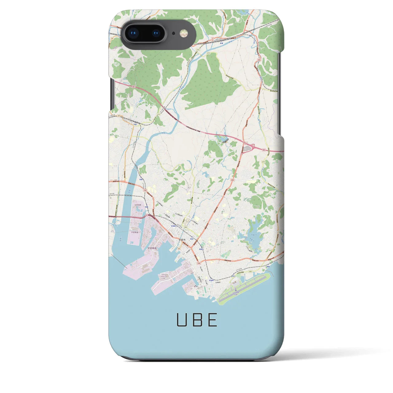 【宇部(山口県)】地図柄iPhoneケース(バックカバータイプ)