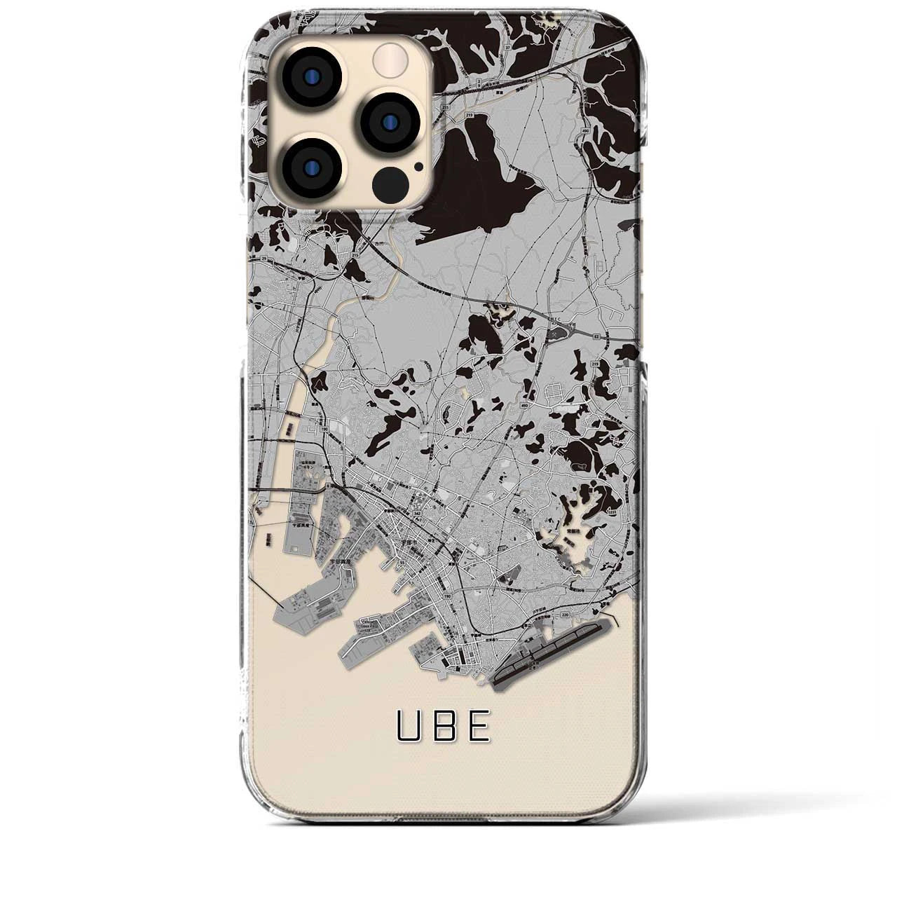 【宇部(山口県)】地図柄iPhoneケース(クリアタイプ)