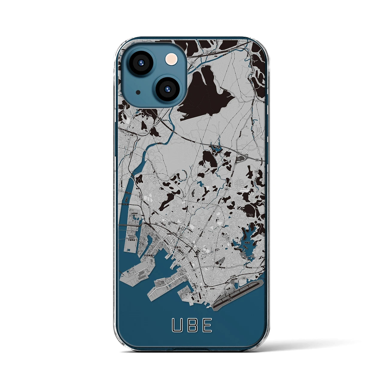 【宇部(山口県)】地図柄iPhoneケース(クリアタイプ)