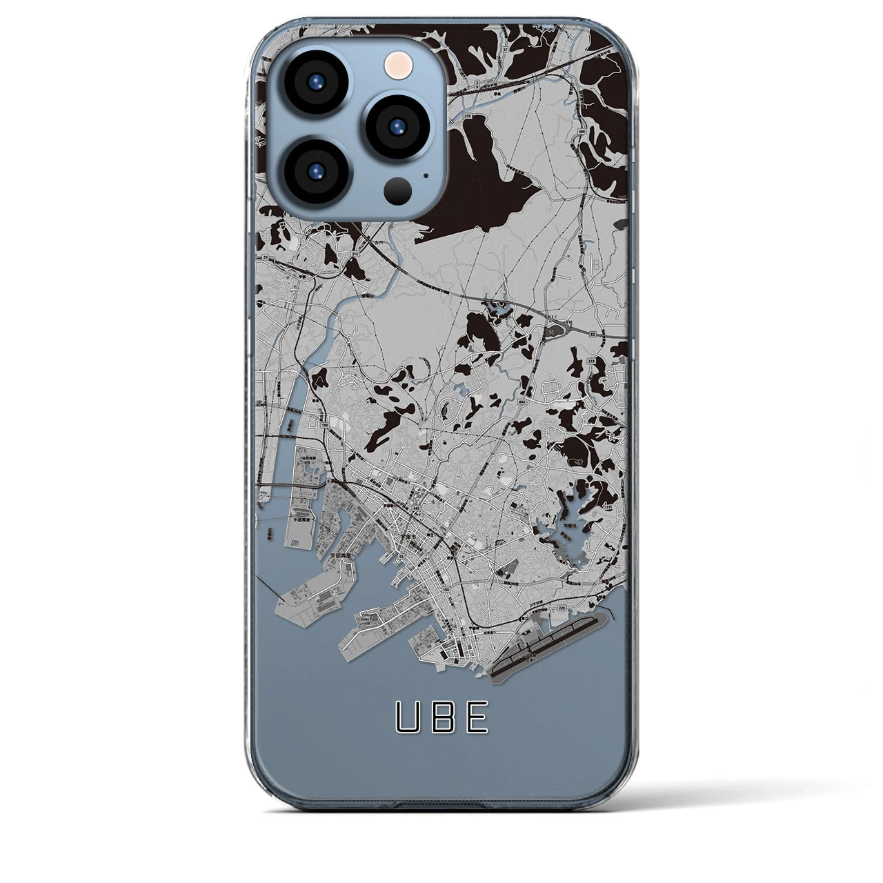 【宇部(山口県)】地図柄iPhoneケース(クリアタイプ)