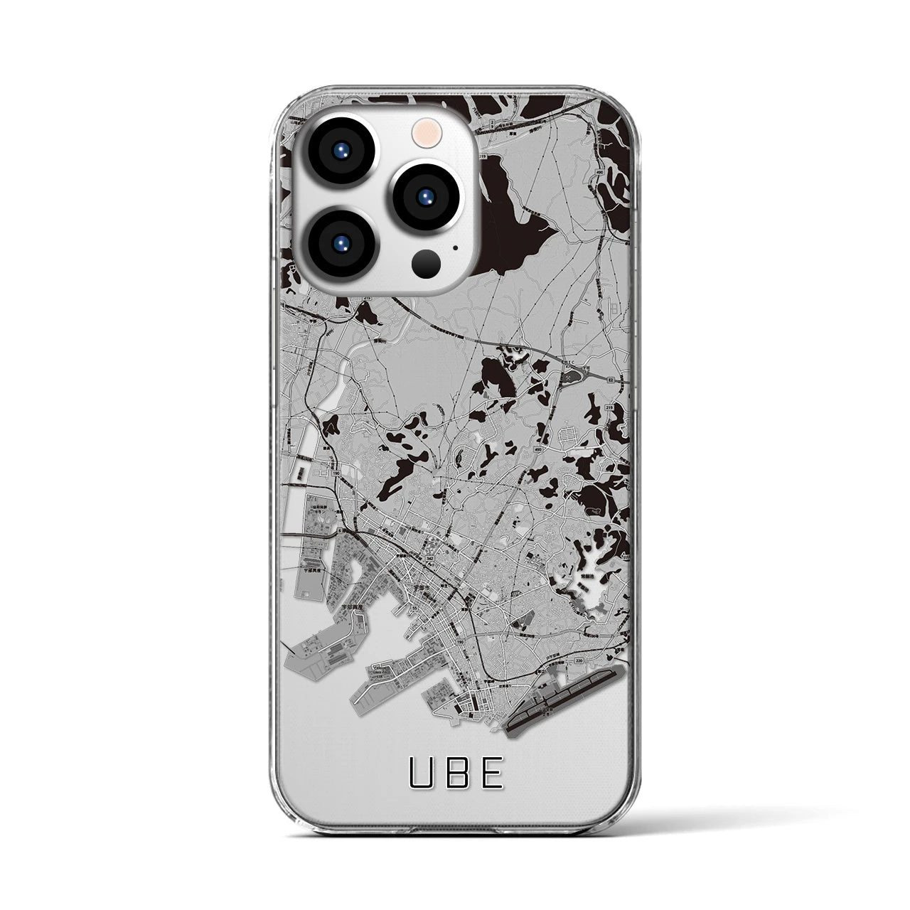 【宇部(山口県)】地図柄iPhoneケース(クリアタイプ)