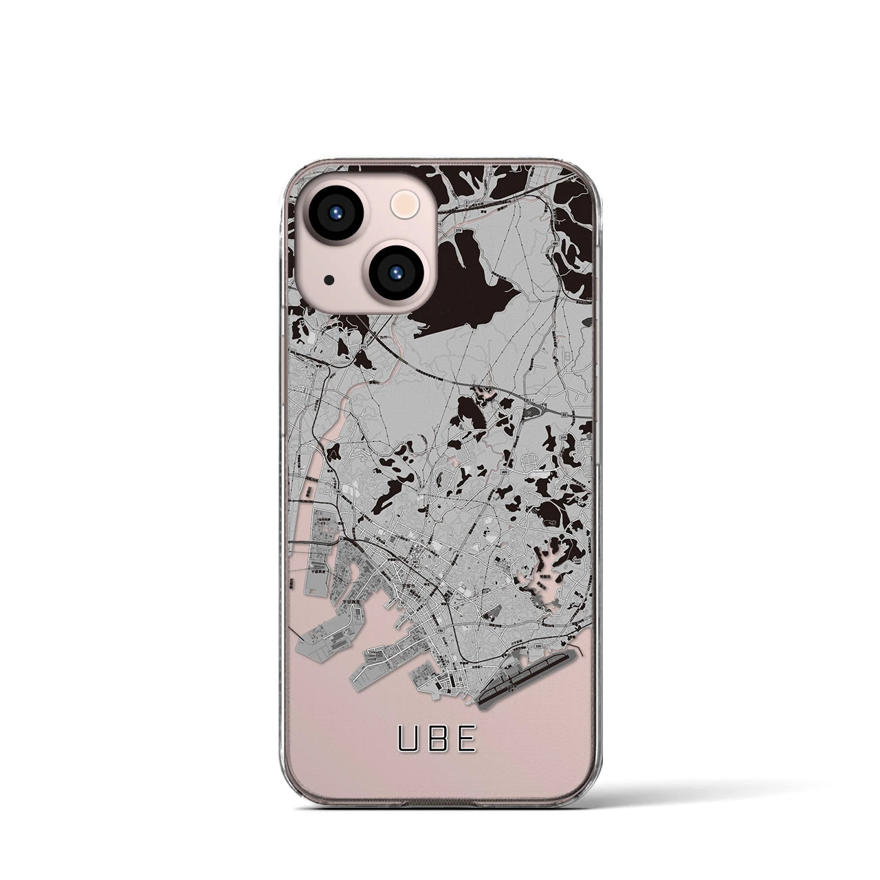 【宇部(山口県)】地図柄iPhoneケース(クリアタイプ)