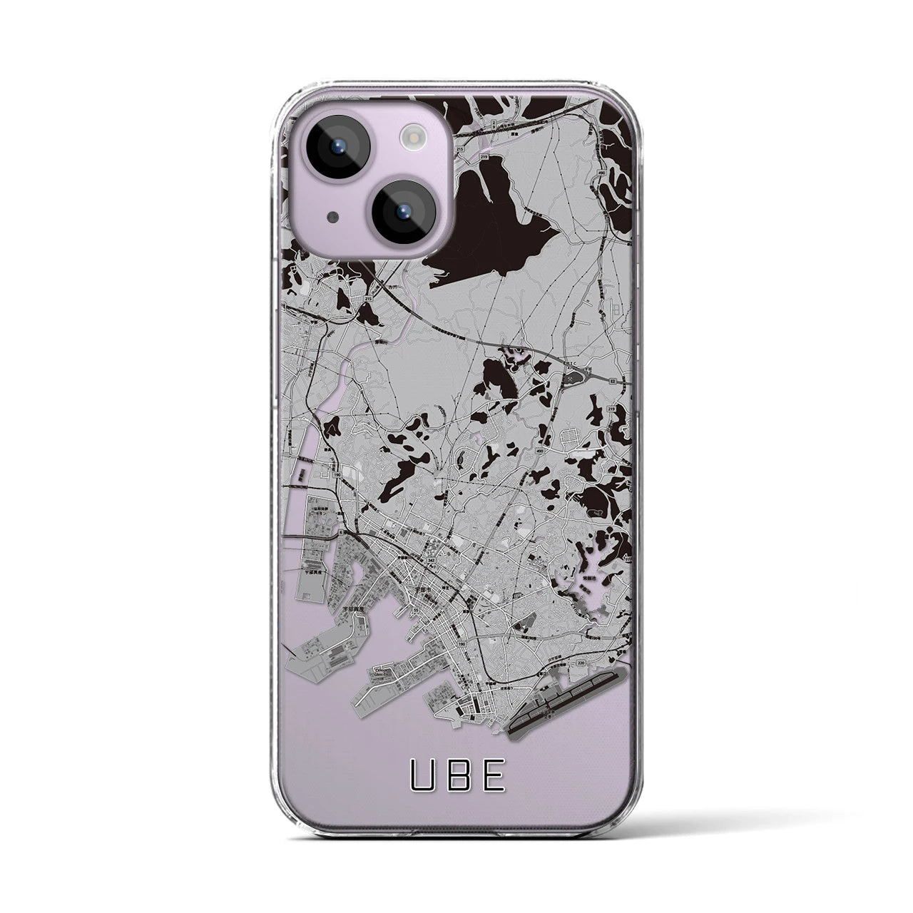 【宇部(山口県)】地図柄iPhoneケース(クリアタイプ)