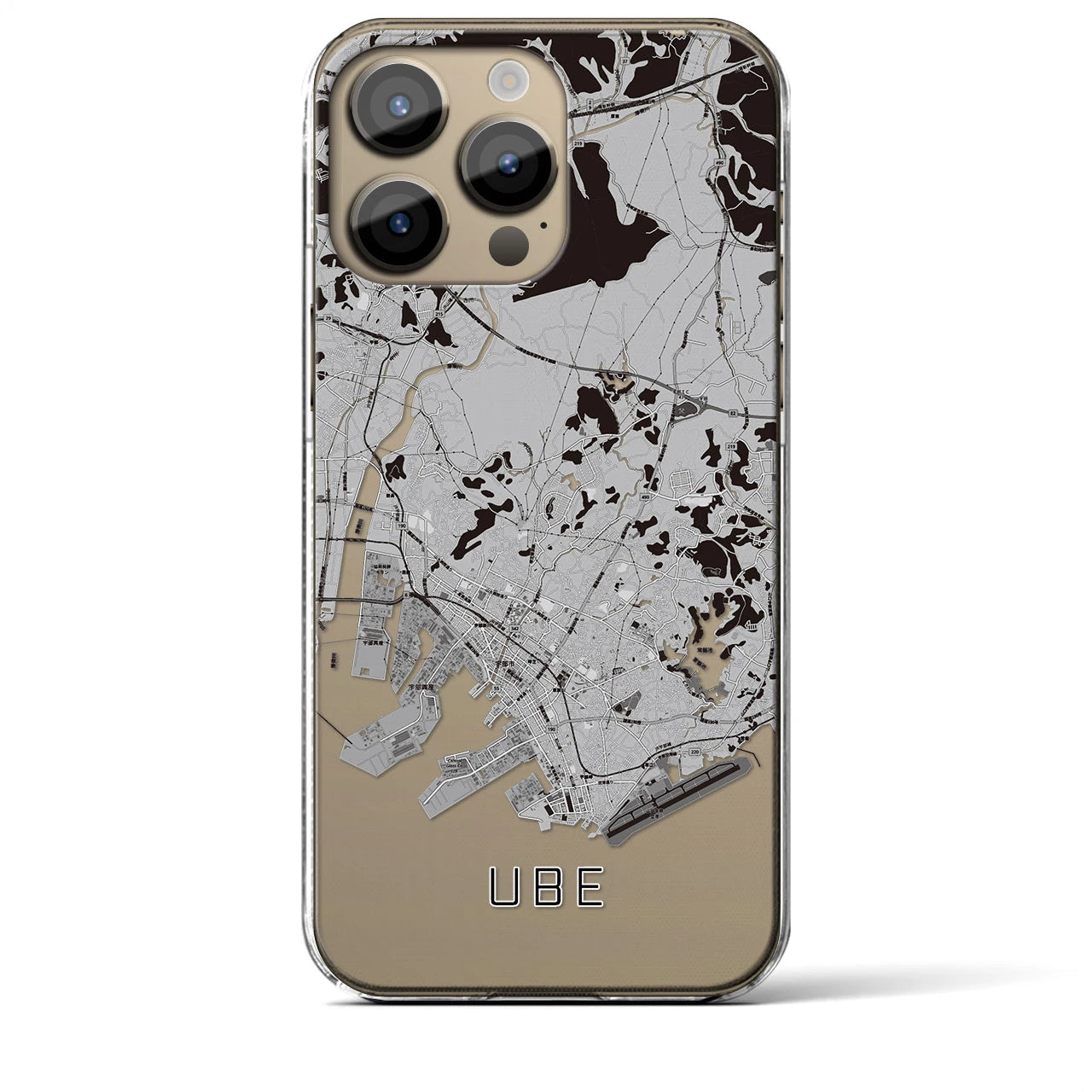 【宇部(山口県)】地図柄iPhoneケース(クリアタイプ)