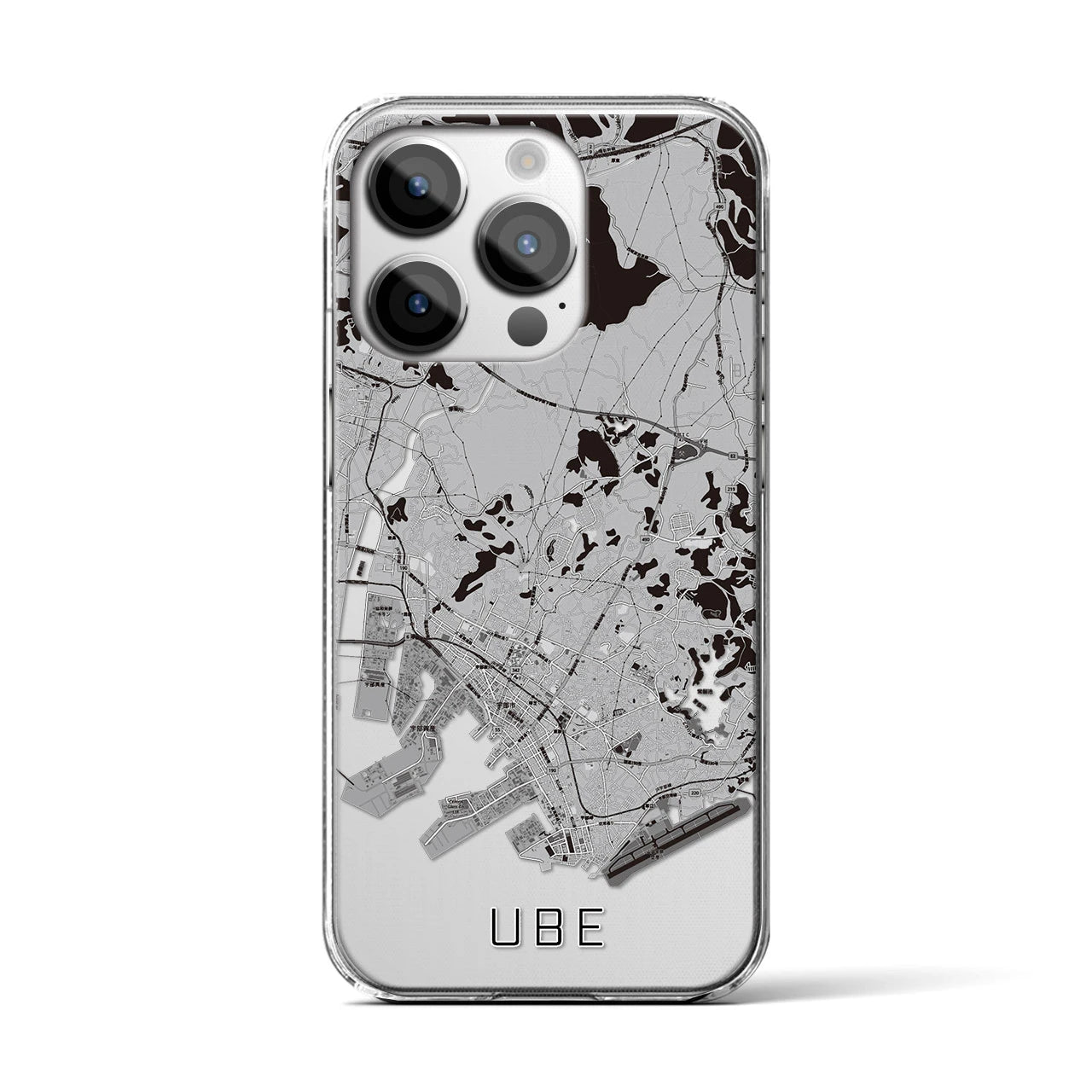 【宇部(山口県)】地図柄iPhoneケース(クリアタイプ)