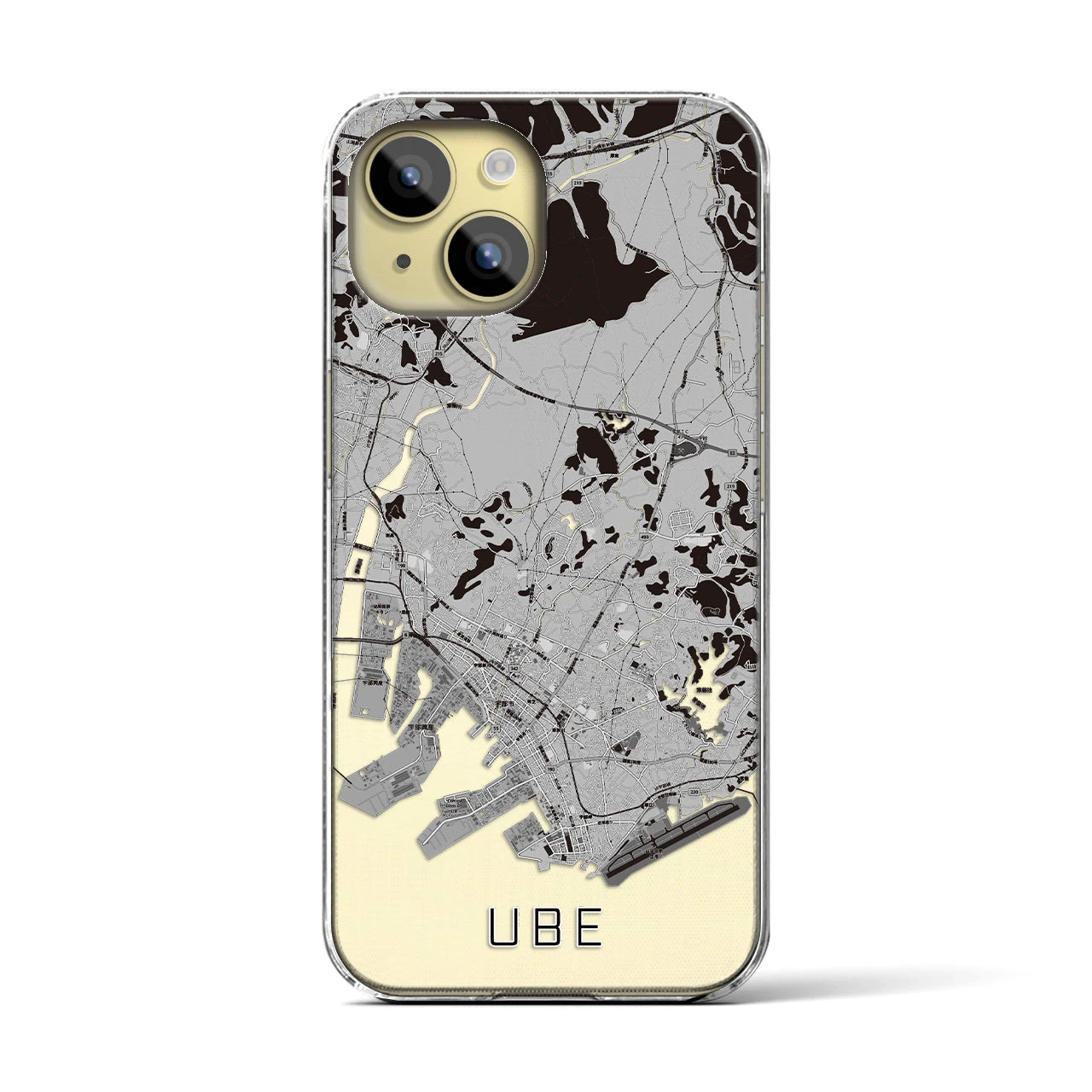 【宇部(山口県)】地図柄iPhoneケース(クリアタイプ)