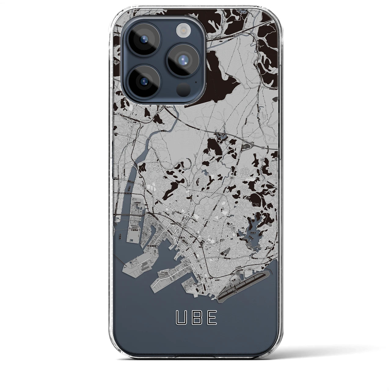 【宇部(山口県)】地図柄iPhoneケース(クリアタイプ)