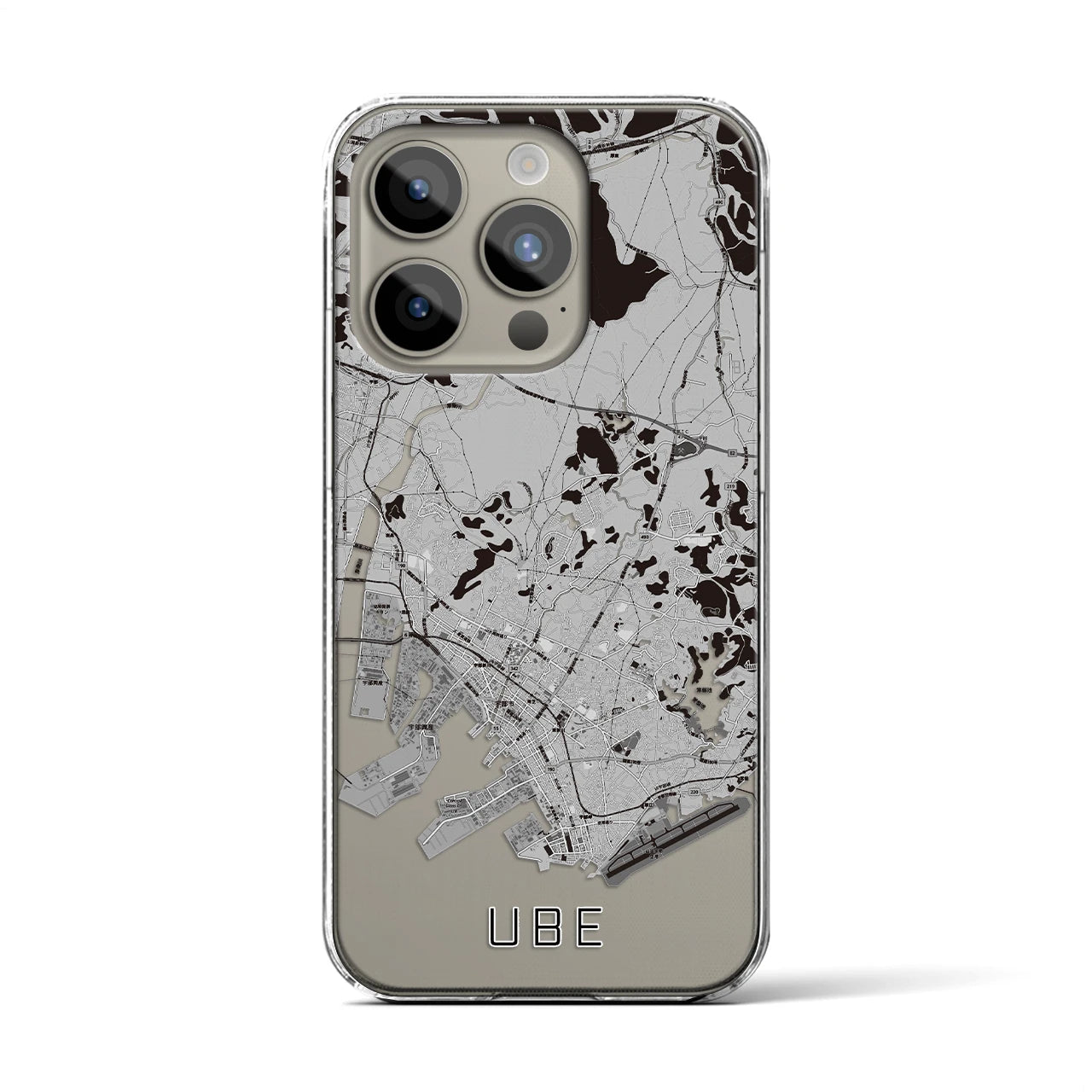 【宇部(山口県)】地図柄iPhoneケース(クリアタイプ)