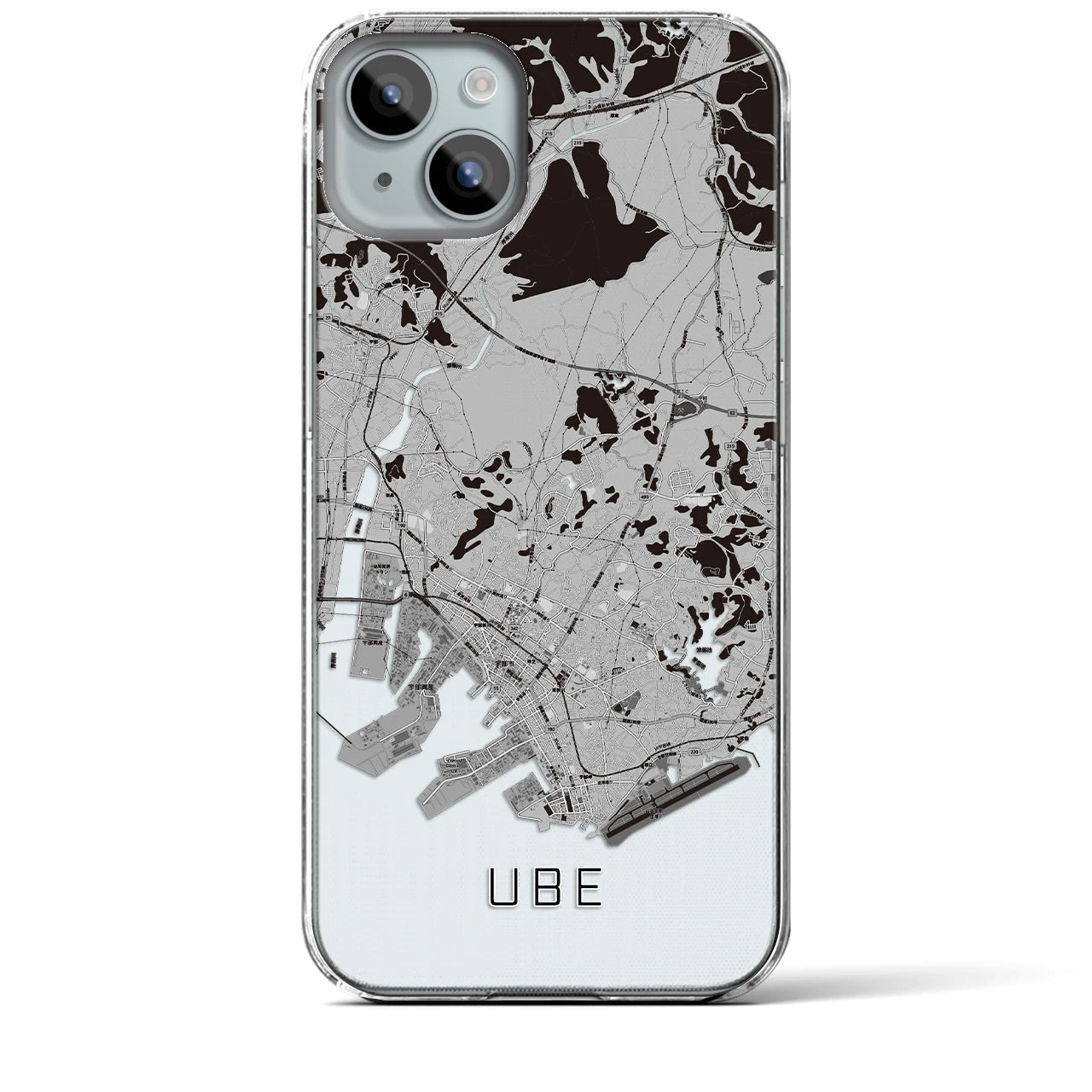 【宇部(山口県)】地図柄iPhoneケース(クリアタイプ)