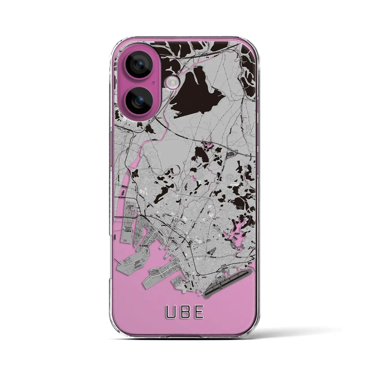 【宇部(山口県)】地図柄iPhoneケース(クリアタイプ)