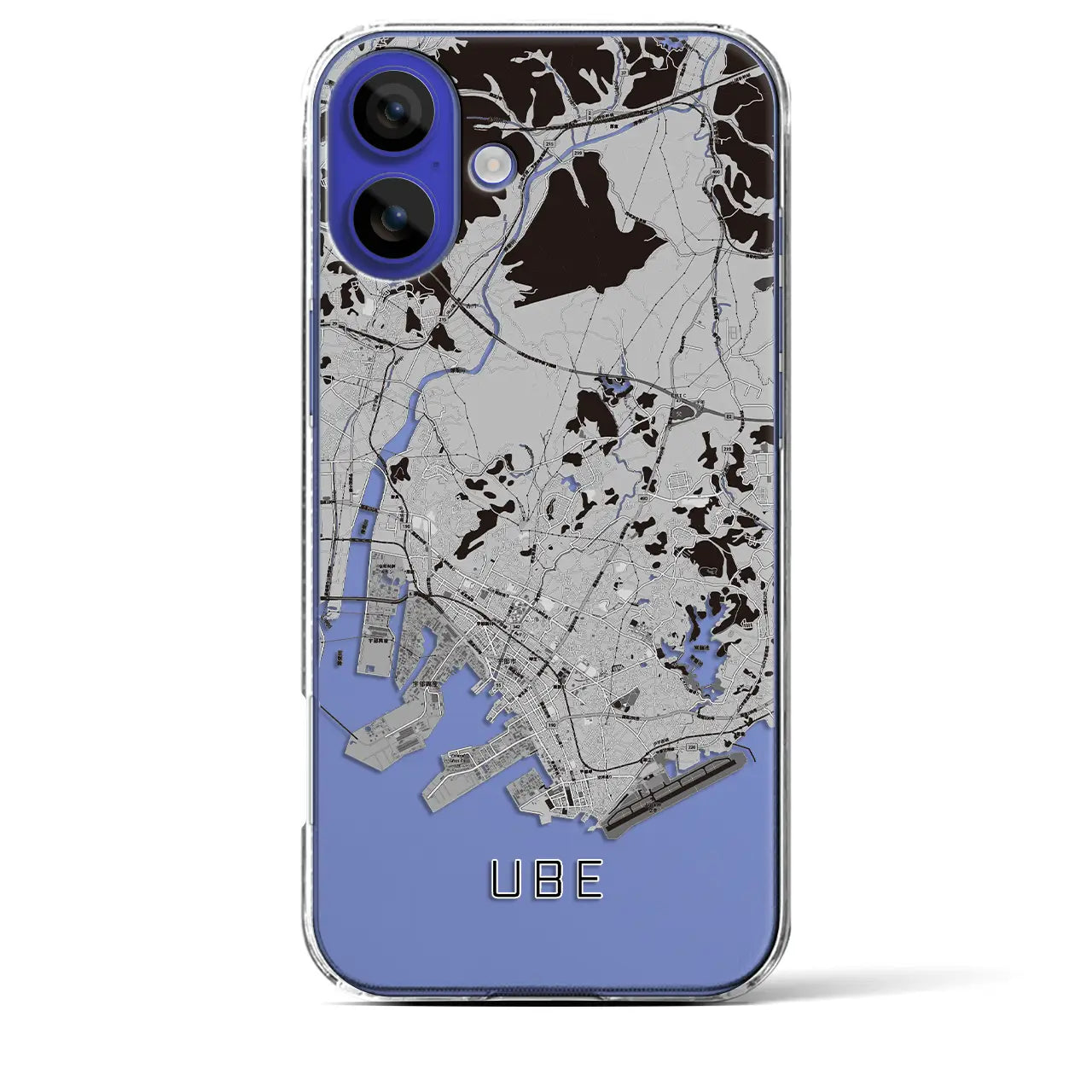 【宇部(山口県)】地図柄iPhoneケース(クリアタイプ)