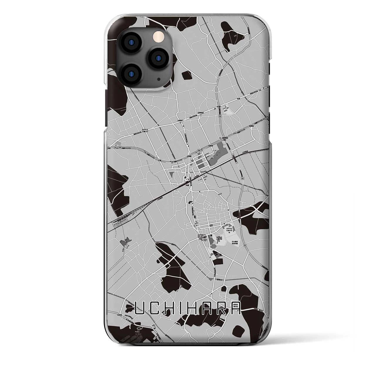 【内原(茨城県)】地図柄iPhoneケース(クリアタイプ)