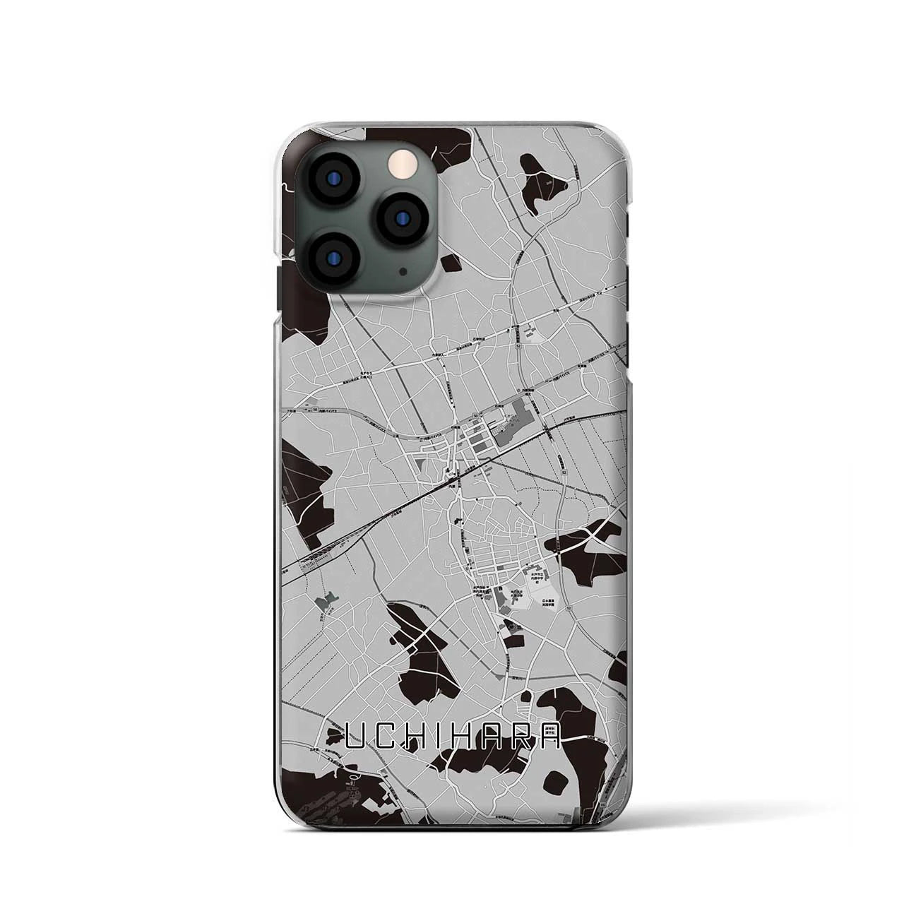 【内原(茨城県)】地図柄iPhoneケース(クリアタイプ)