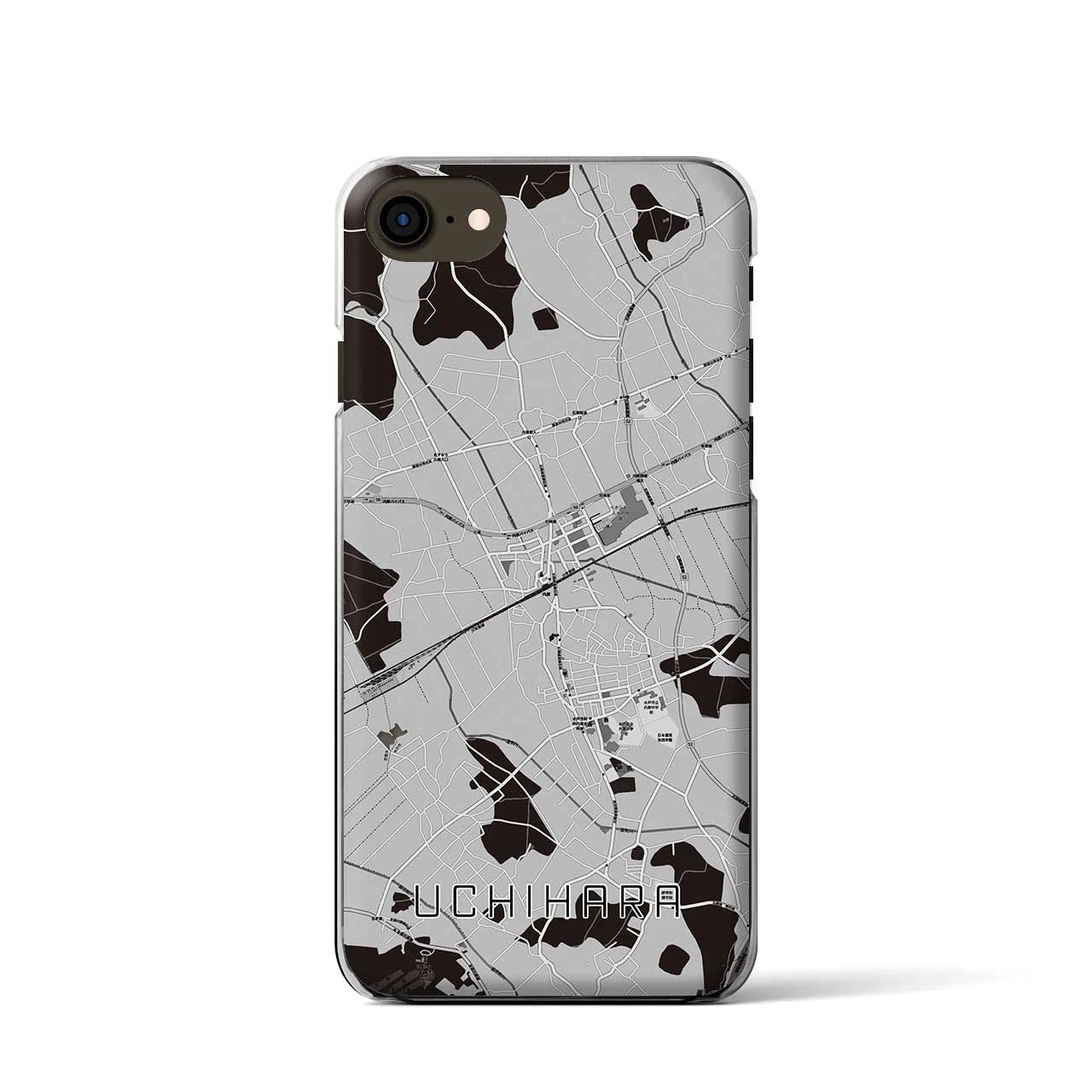 【内原(茨城県)】地図柄iPhoneケース(クリアタイプ)