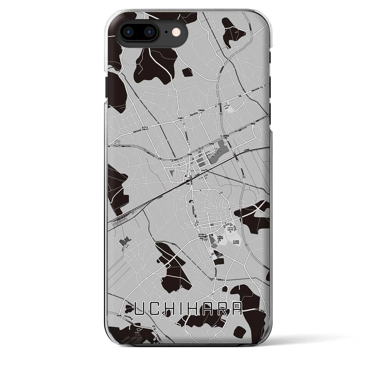 【内原(茨城県)】地図柄iPhoneケース(クリアタイプ)