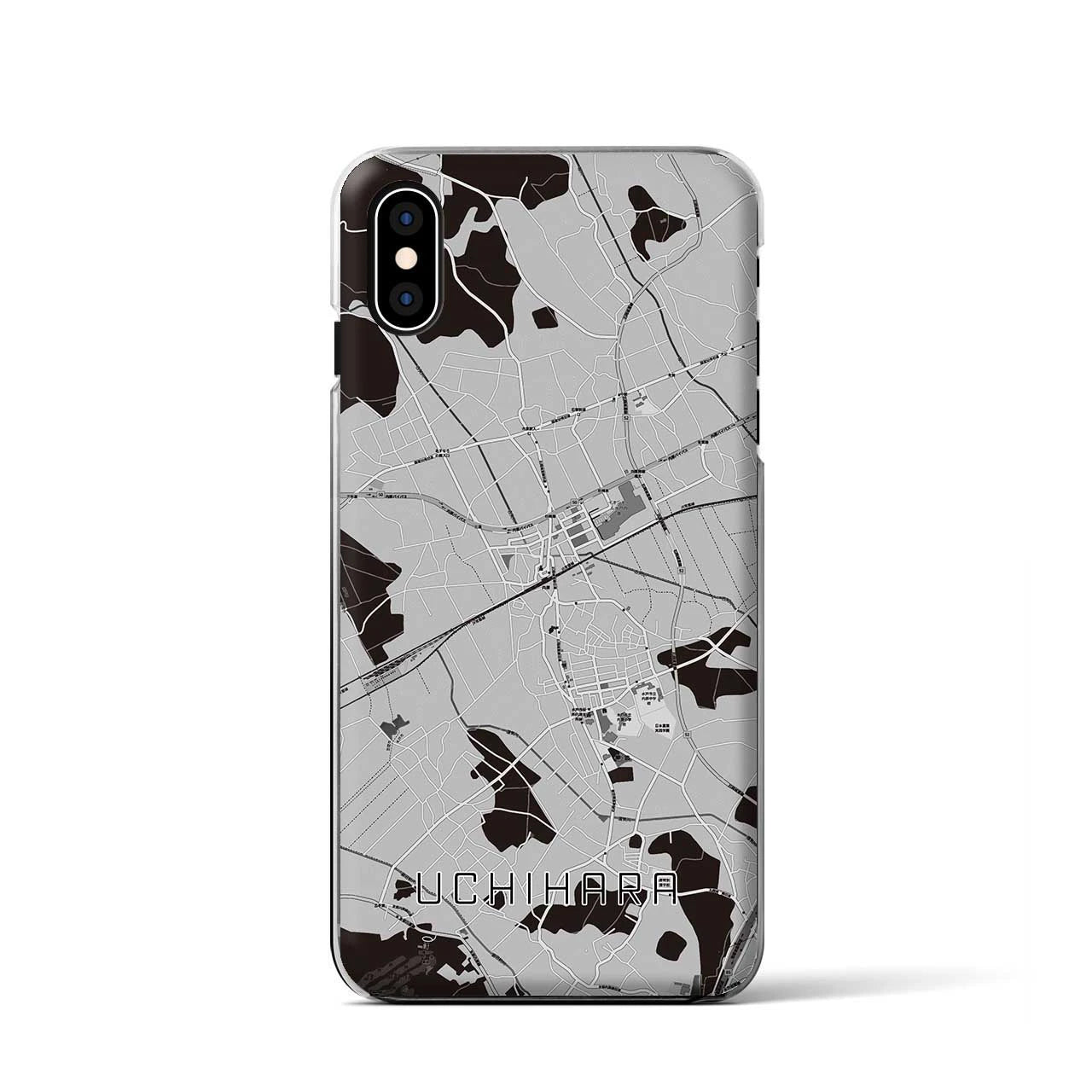 【内原(茨城県)】地図柄iPhoneケース(クリアタイプ)