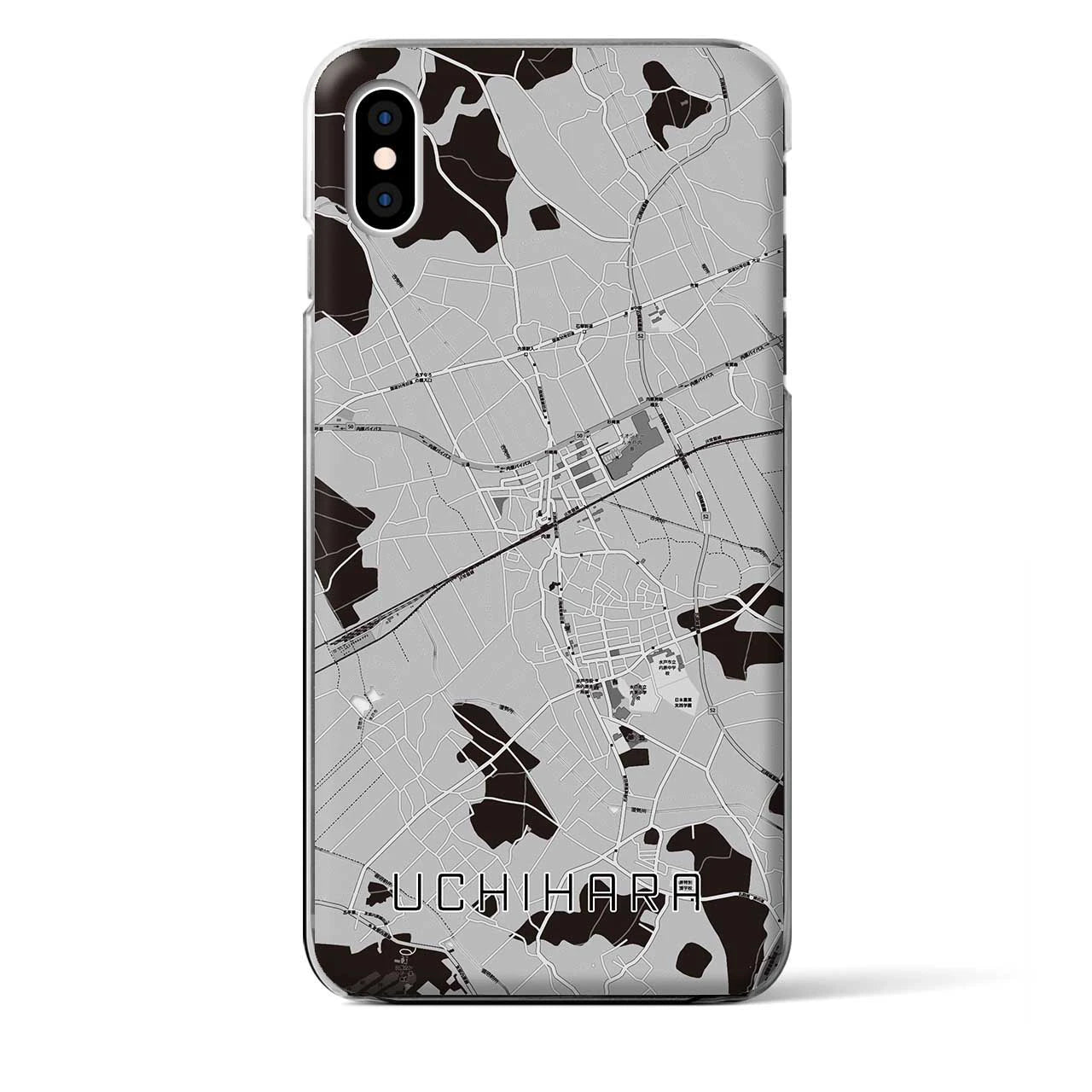 【内原(茨城県)】地図柄iPhoneケース(クリアタイプ)