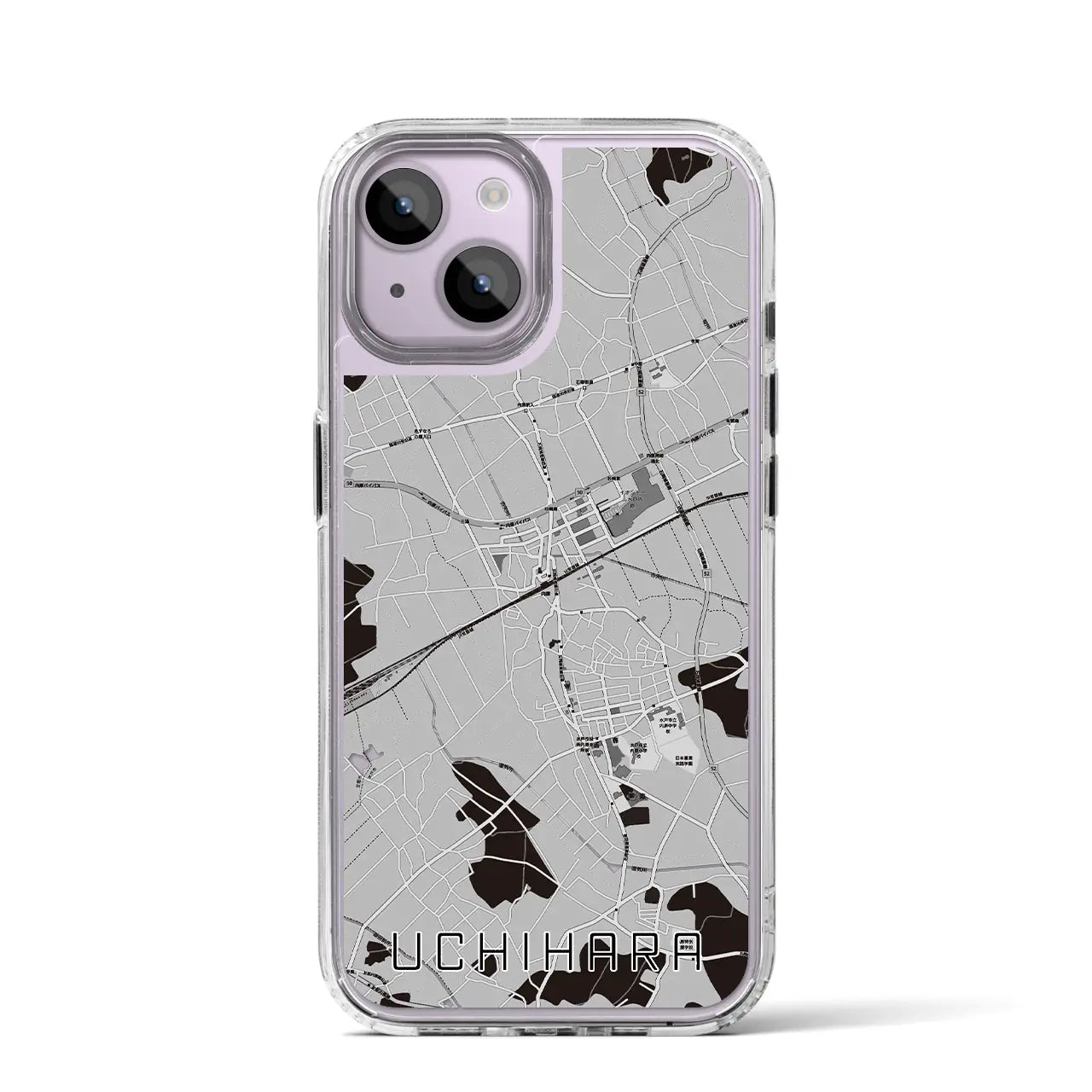【内原(茨城県)】地図柄iPhoneケース(MagSafeタイプ)