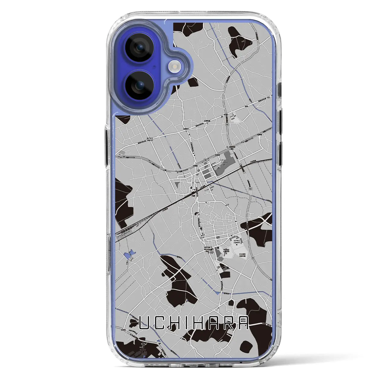 【内原(茨城県)】地図柄iPhoneケース(MagSafeタイプ)