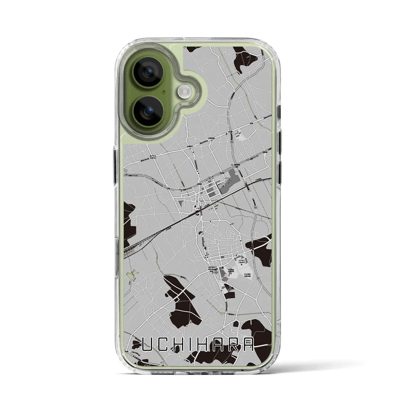 【内原(茨城県)】地図柄iPhoneケース(MagSafeタイプ)