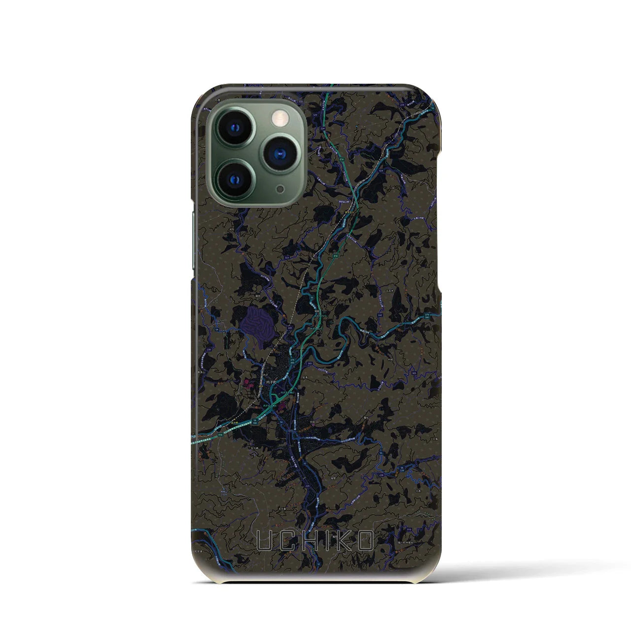 【内子(愛媛県)】地図柄iPhoneケース(バックカバータイプ)