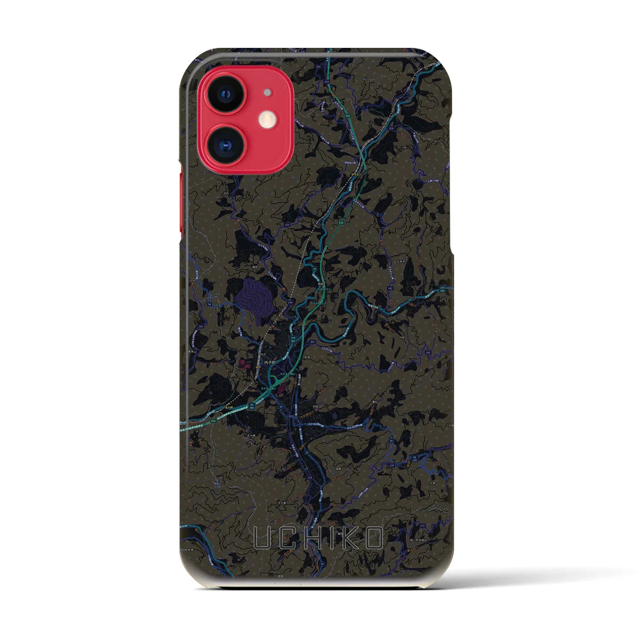 【内子(愛媛県)】地図柄iPhoneケース(バックカバータイプ)