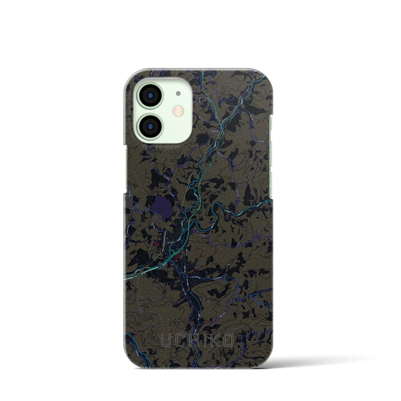 【内子(愛媛県)】地図柄iPhoneケース(バックカバータイプ)