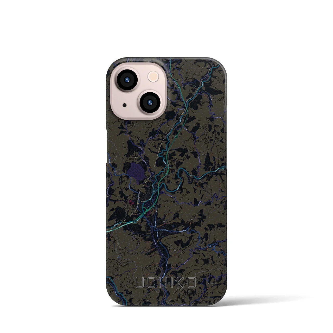 【内子(愛媛県)】地図柄iPhoneケース(バックカバータイプ)