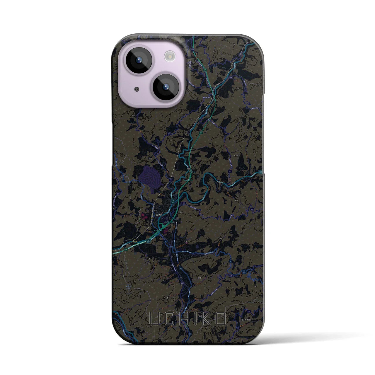 【内子(愛媛県)】地図柄iPhoneケース(バックカバータイプ)