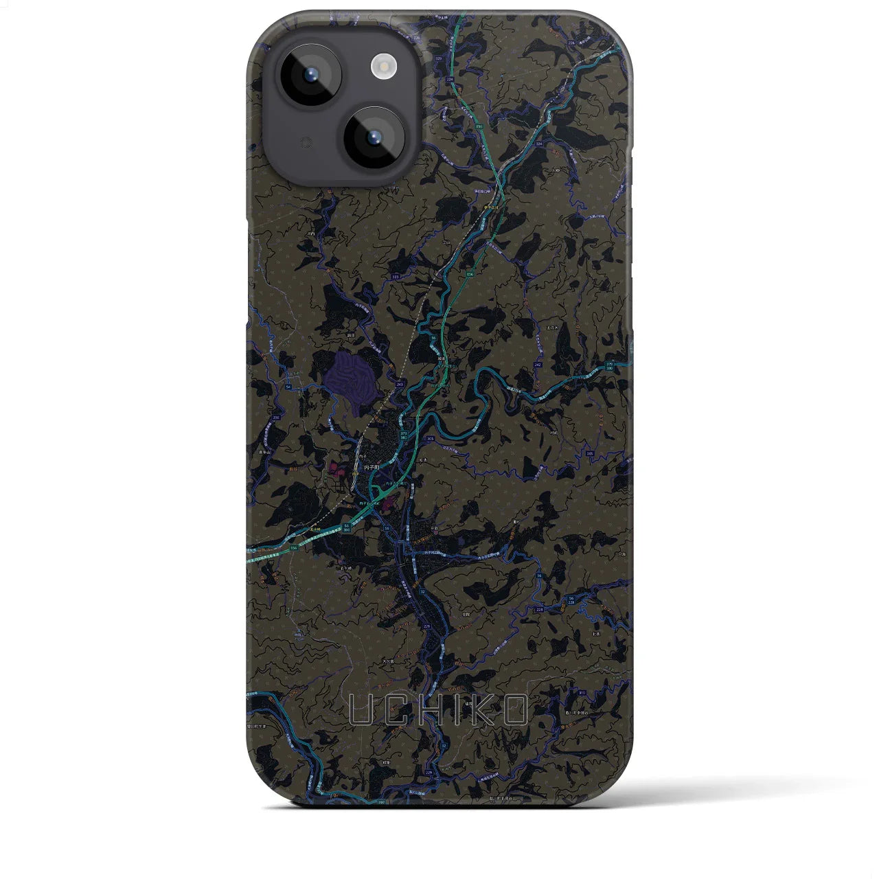 【内子(愛媛県)】地図柄iPhoneケース(バックカバータイプ)