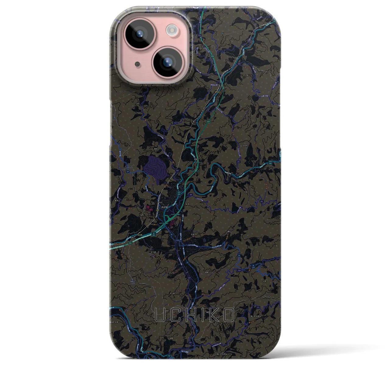 【内子(愛媛県)】地図柄iPhoneケース(バックカバータイプ)