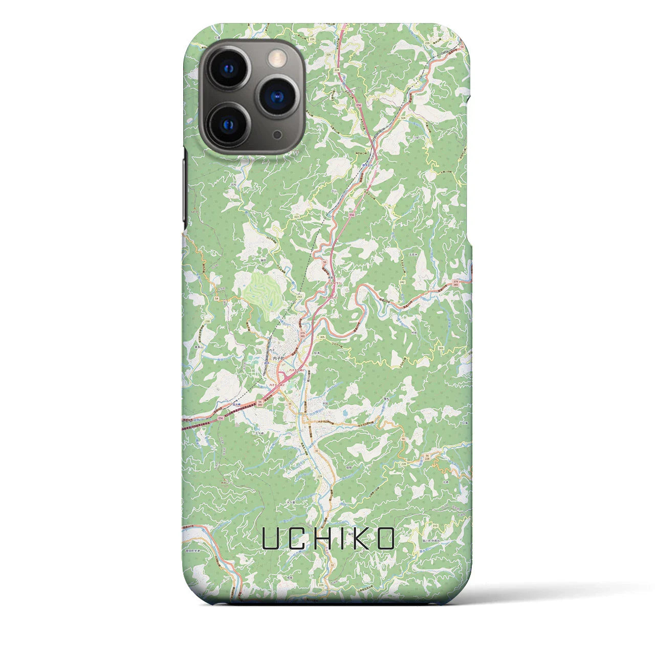 【内子(愛媛県)】地図柄iPhoneケース(バックカバータイプ)