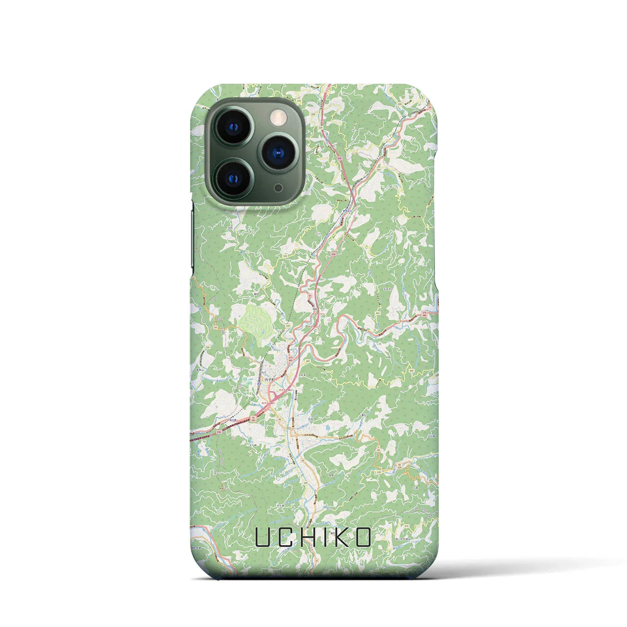 【内子(愛媛県)】地図柄iPhoneケース(バックカバータイプ)